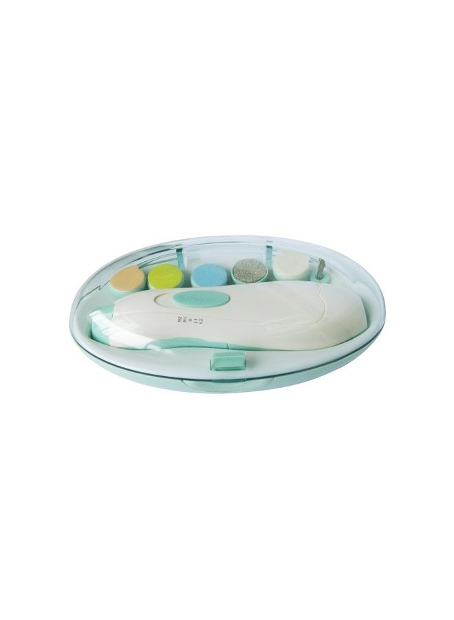 Jaybva (Light Green) - Baby Nail File Electric Nail Trimmer - Safe Baby Nail Clippers for Newborn Children Toddlers with LED Light - Image 3