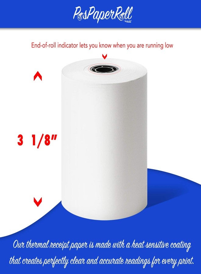 PosPaperRoll 3 1/8" X 230' THERMAL POS RECEIPT PAPER - 10 Rolls per Case - Image 3