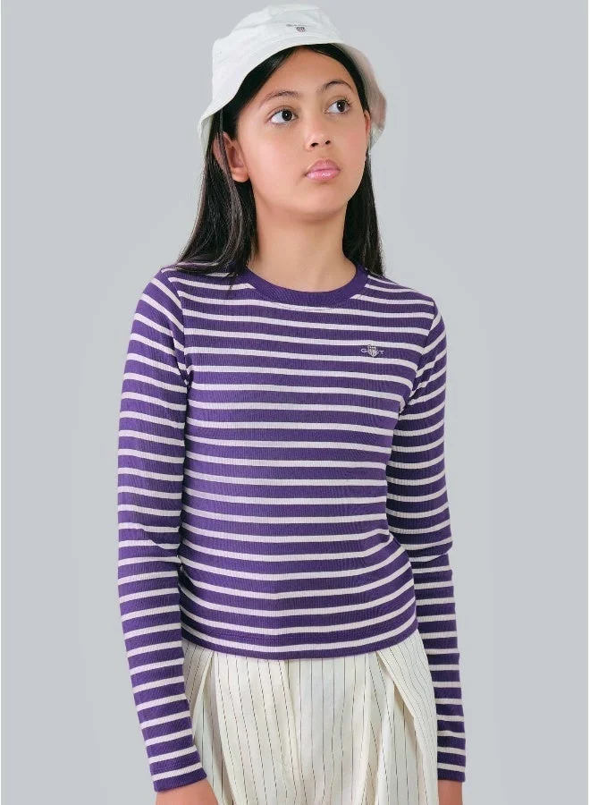 غانت بلوزة بناتي مخططة