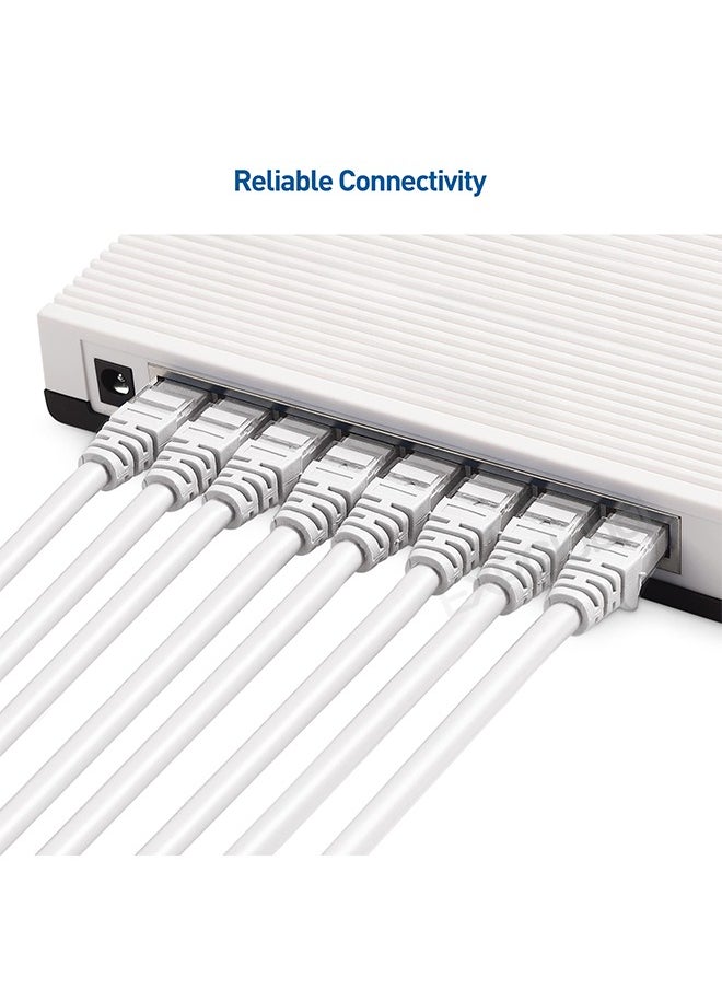 إكسبجلوبال - كبل إيثرنت UTP CAT6، 2xRJ45، 8 أسلاك × 0.4 مم، أبيض، 15 متر - Image 1