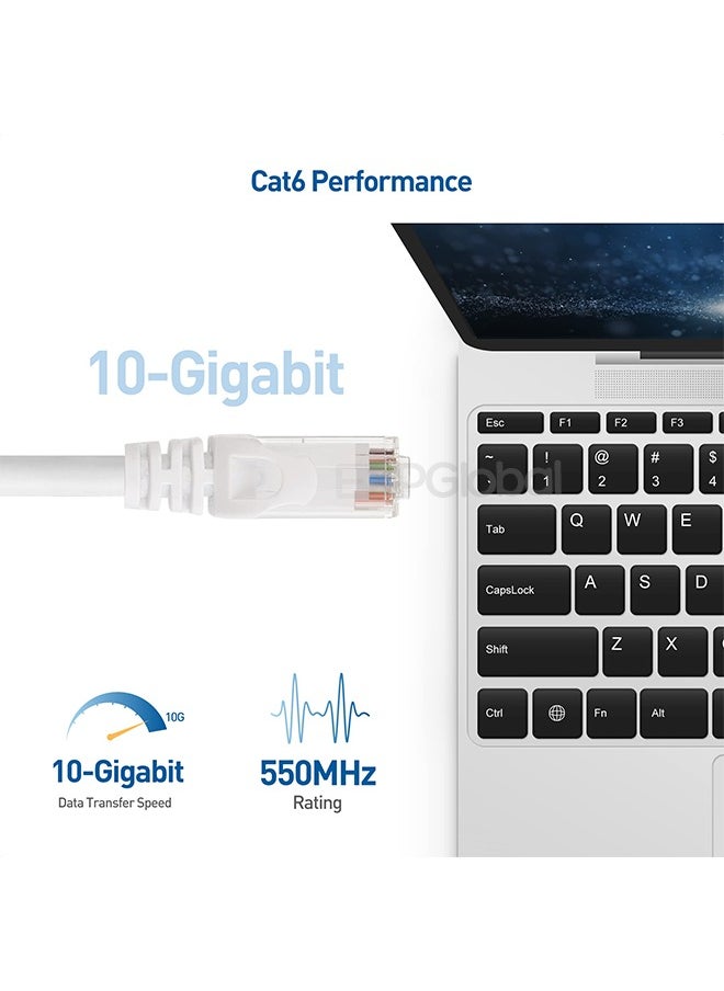 إكسبجلوبال - كبل إيثرنت UTP CAT6، 2xRJ45، 8 أسلاك × 0.4 مم، أبيض، 15 متر - Image 1