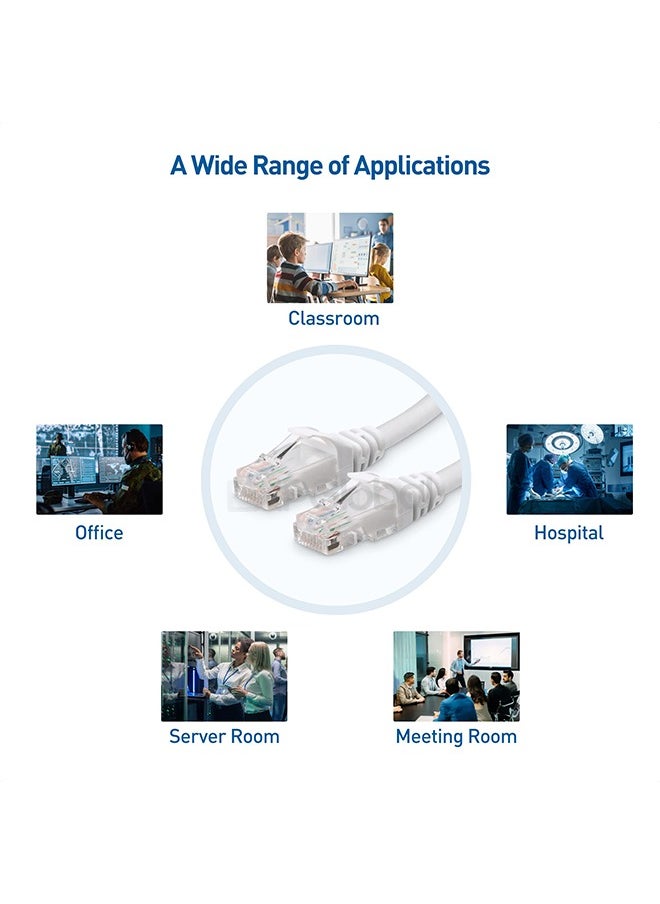 إكسبجلوبال - كبل إيثرنت UTP CAT6، 2xRJ45، 8 أسلاك × 0.4 مم، أبيض، 15 متر - Image 1