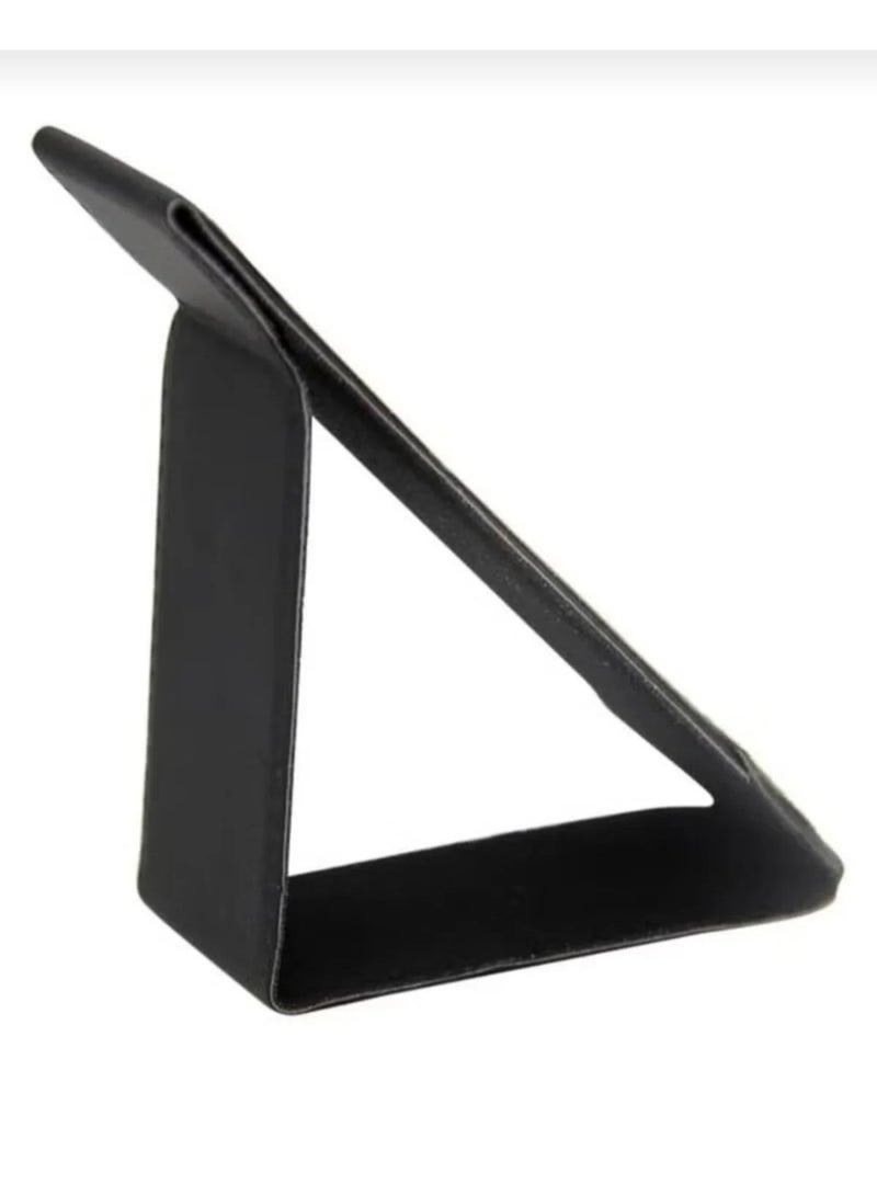 Winmax Magnetic Foldable Phone Stand Holder with Leather Texture, Universal Compatibility, Black - Image 2