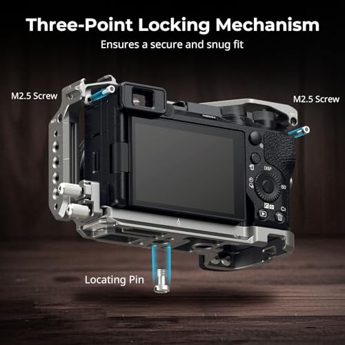 SmallRig Hawklock Quick Release Cage Kit for Sony Alpha 6700 with Multiple Mounting Interfaces and Builtin Quick Release Plate for ArcaSwiss Plate and NATO Rail with Cable Clamp for HDMI 5060 - Image 3