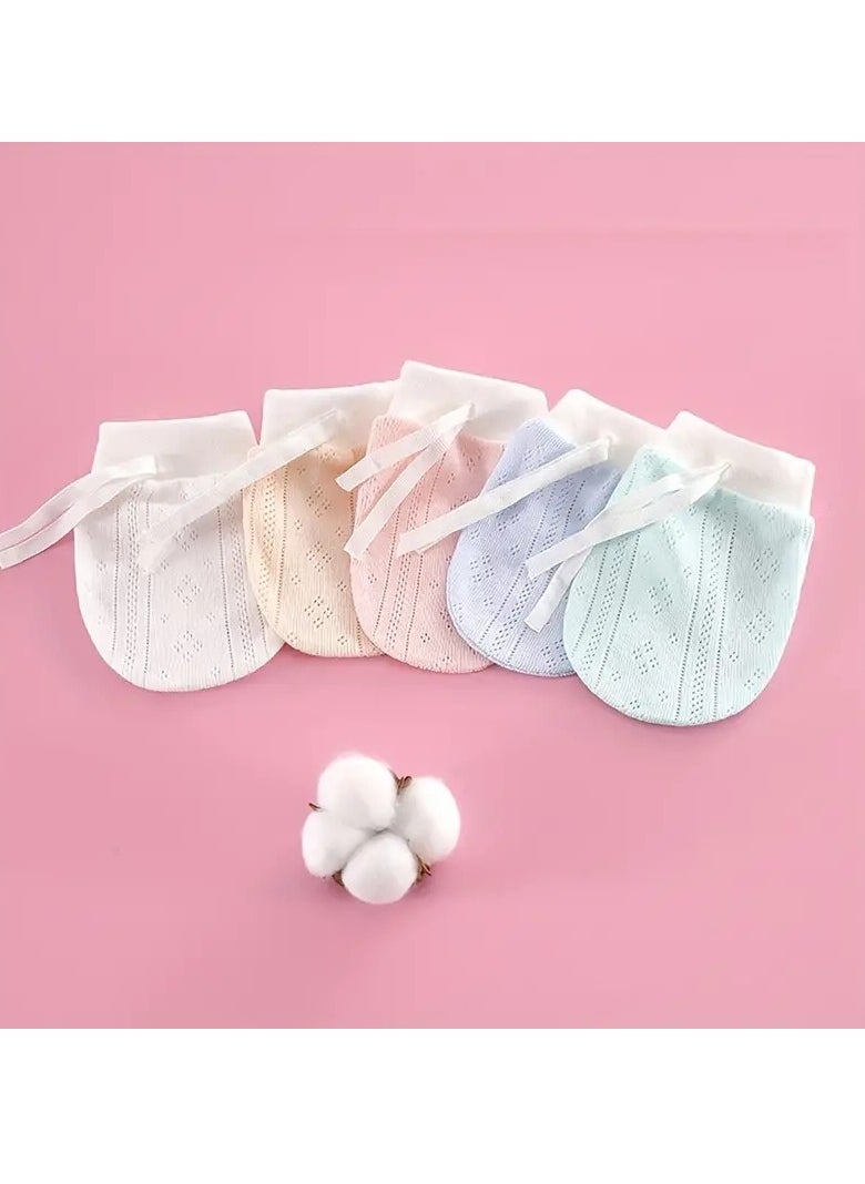 Gonice Baby No Scratch Mittens Stay On, Adjustable Infant Gloves For Boys Girls, Breathable Drawstring  - Image 2