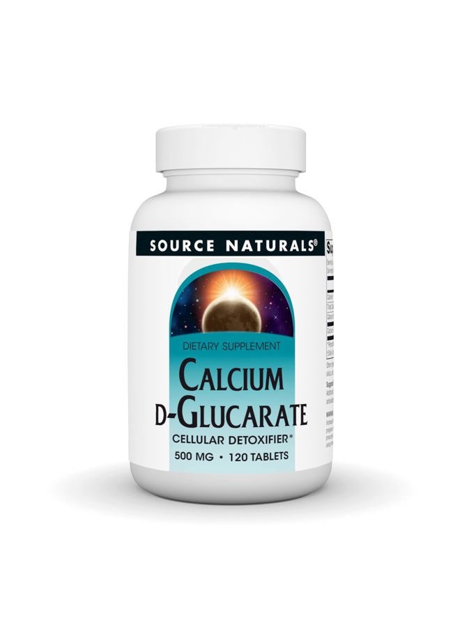 Source Naturals Calcium D-Glucarate 500mg, 120 tabs - Image 1