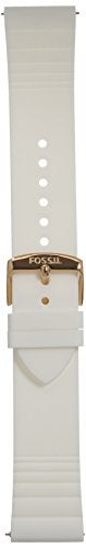Fossil Men's 22mm Silicone Interchangeable Watch Band Strap, Color: White (Model: S221349) - Image 3
