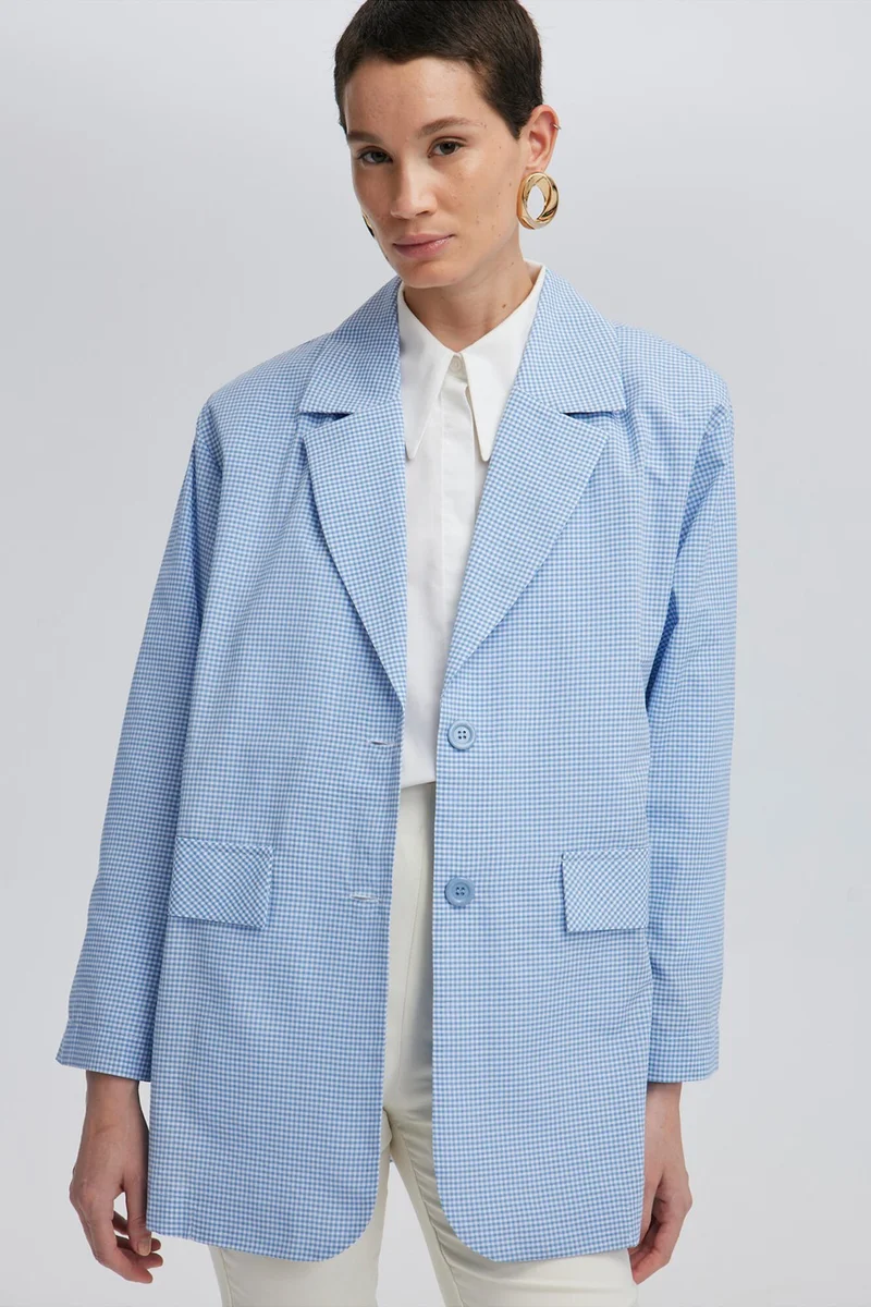 توتشي Gingham Blazer Jacket