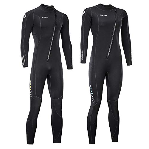 ZCCO Ultra Stretch 3mm Neoprene Wetsuit, Front Zip Full Body Diving Suit, one Piece for Men & Women-Snorkeling, Scuba Diving Swimming, Surfing - Image 1