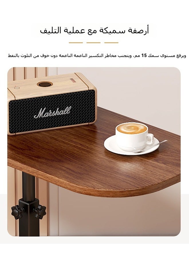 XiuWoo - Height-Adjustable C Table End Table Side Table Adjustable Height, 360°Swivel TV Tray Table, Couch Tables That Slide Under, Small Coffee Table for Small Space 40*30cm - Image 1
