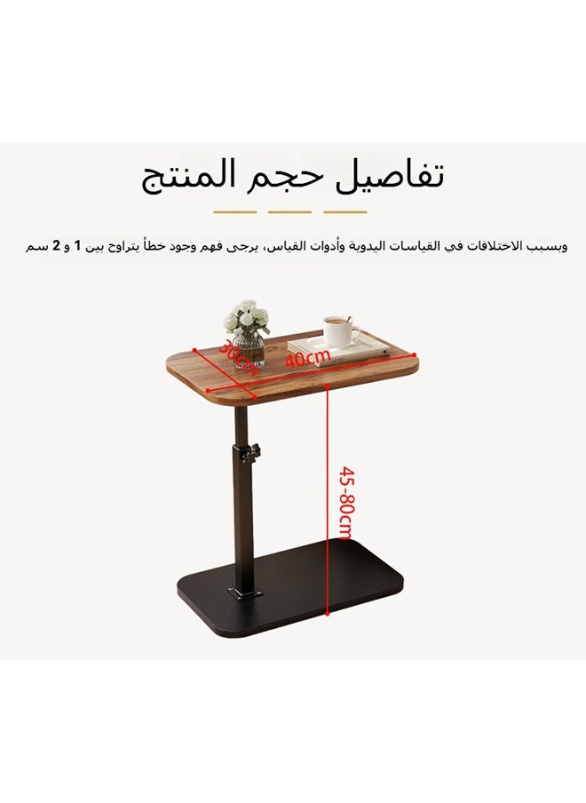 XiuWoo - Height-Adjustable C Table End Table Side Table Adjustable Height, 360°Swivel TV Tray Table, Couch Tables That Slide Under, Small Coffee Table for Small Space 40*30cm - Image 1