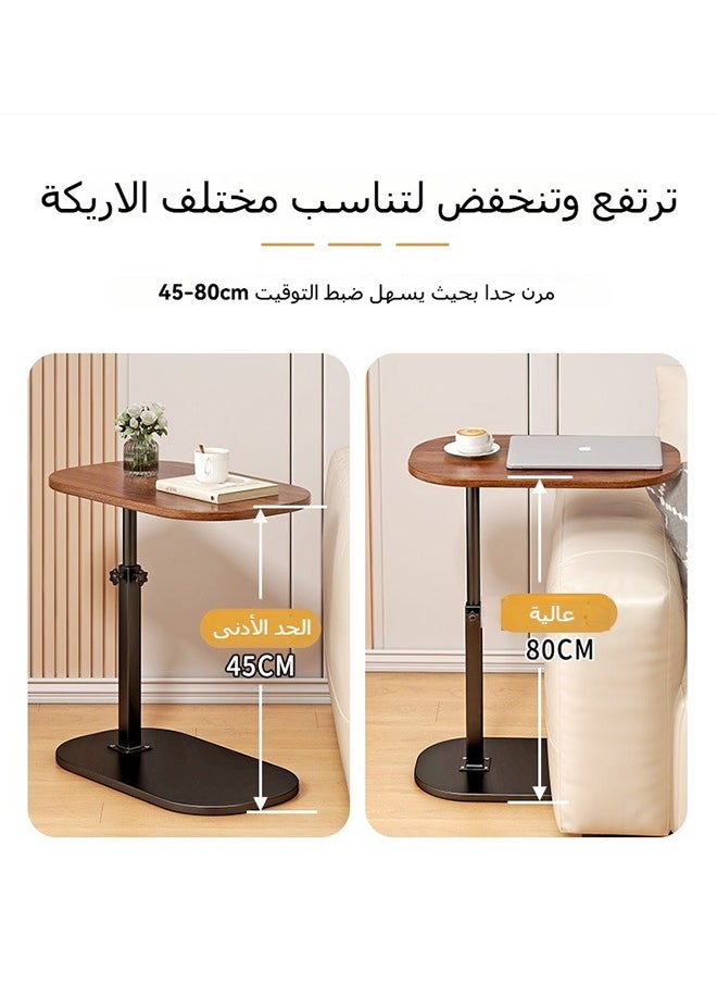 XiuWoo - Height-Adjustable C Table End Table Side Table Adjustable Height, 360°Swivel TV Tray Table, Couch Tables That Slide Under, Small Coffee Table for Small Space 40*30cm - Image 1