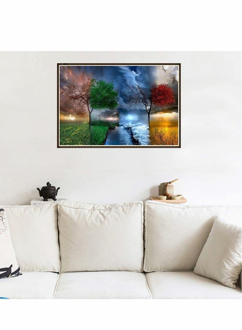 مجموعة الرسم بالألماس 5D - DIY - فن الحرف الكريستالية الدائرية للديكور المنزلي على الجدران - Image 2