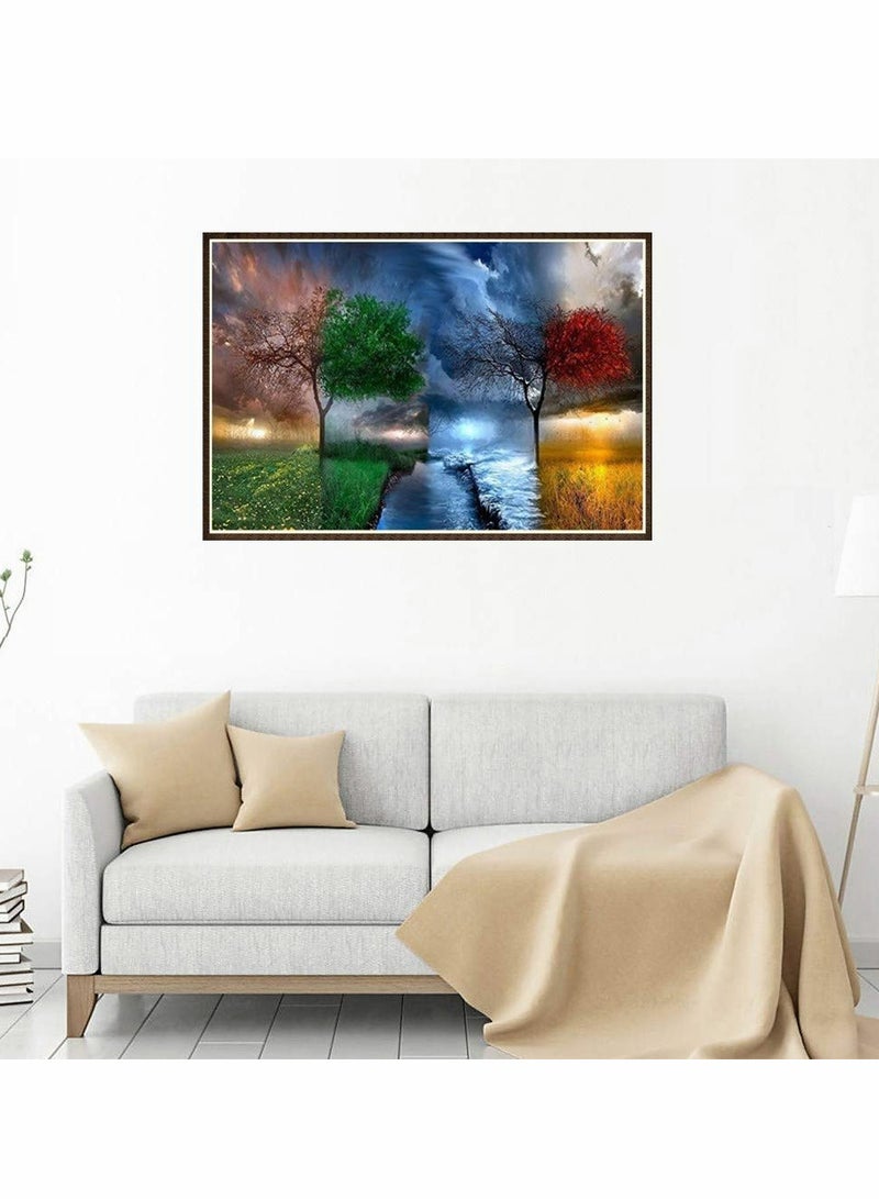 مجموعة الرسم بالألماس 5D - DIY - فن الحرف الكريستالية الدائرية للديكور المنزلي على الجدران - Image 5