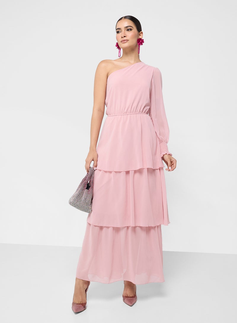 ايلا فستان ماكسي بكتف واحد - Image 4