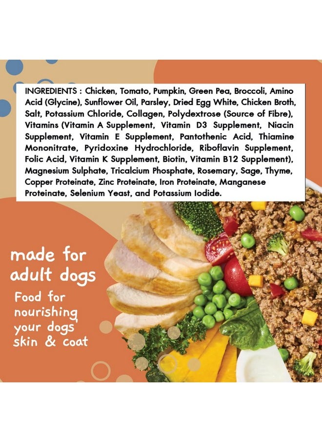 MOOCHIE MOOCHIE Home Cooked Superfood Wet Dog Food - Beauty Skin & Coat - Chicken, Pumpkin & Tomato - No Artificial Flavors or Preservative - 6 x 9 oz Pouch  - Image 2