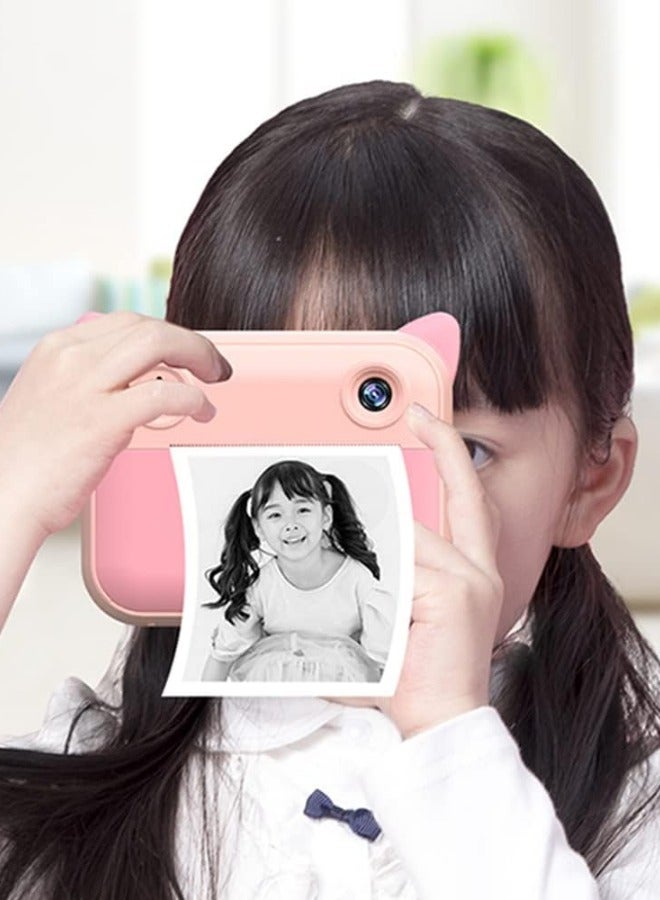Instant Print Camera for Kids – 48MP, 2.4” IPS Screen, Ink-Free Thermal Printing, Includes 3 Rolls of Paper  Up to 32G Memory Card - Image 2