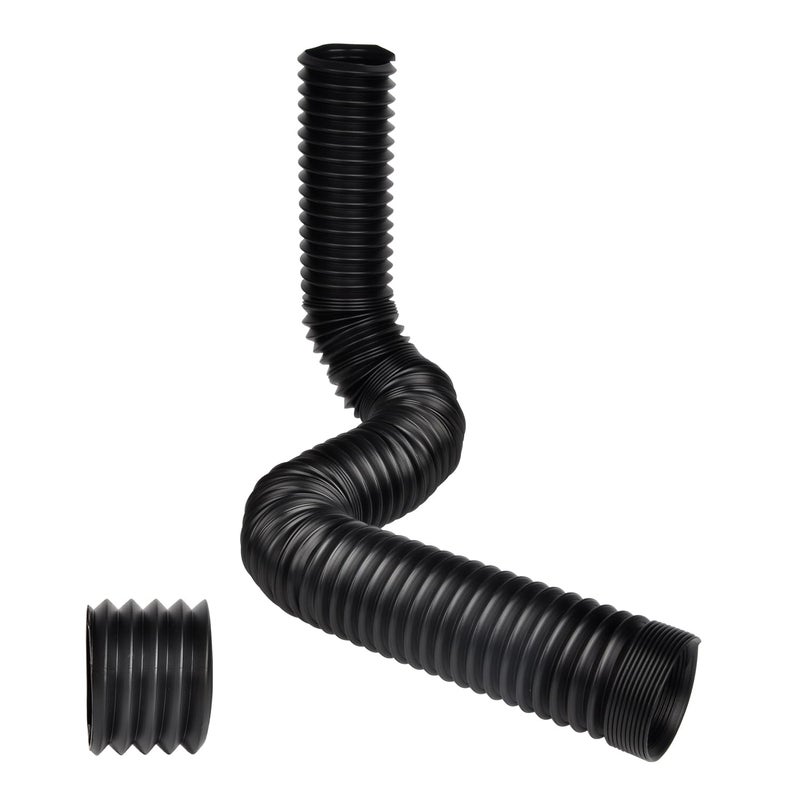 Prestantious Extra Extension Flexible Pipe for Ours 31 OD Downspout Extender 26 inches ID 31 inches OD Stretched Length 66ft Black - Image 2