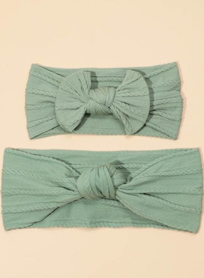 DecoLoral DECOR ME Baby and mommy Twinning Hairband Green