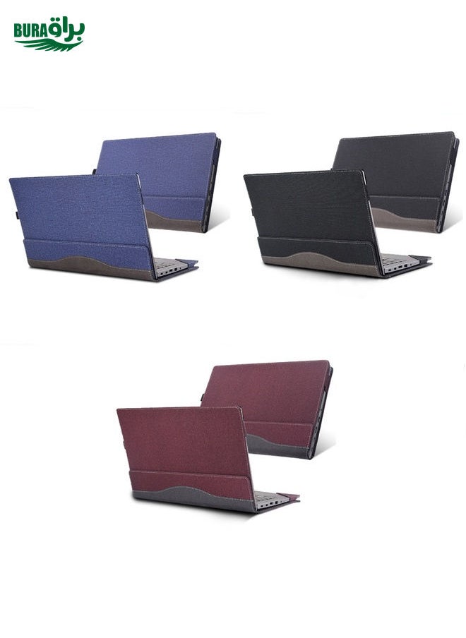 BURAQ - For Lenovo V14 G3 ABA / IAP Laptop Leather Shockproof Protective Case(Dark Blue) - Image 1