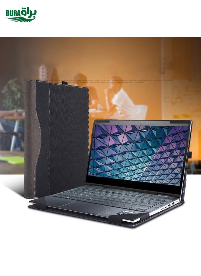 BURAQ - For Lenovo V14 G3 ABA / IAP Laptop Leather Shockproof Protective Case(Dark Blue) - Image 1