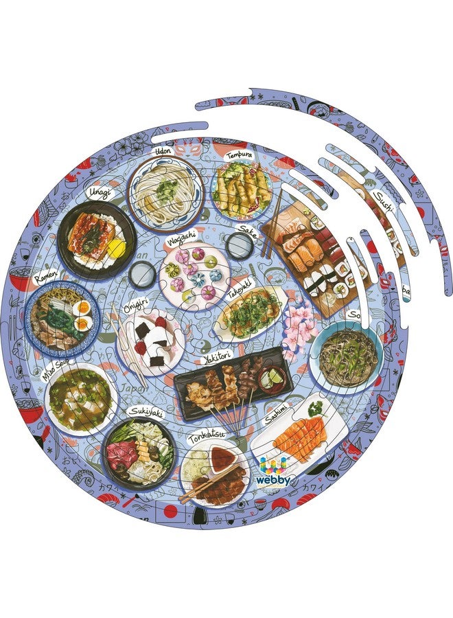 Webby Noozles Japanese Food Wooden Puzzle, 70 Pcs for Boys and Girls - Image 1