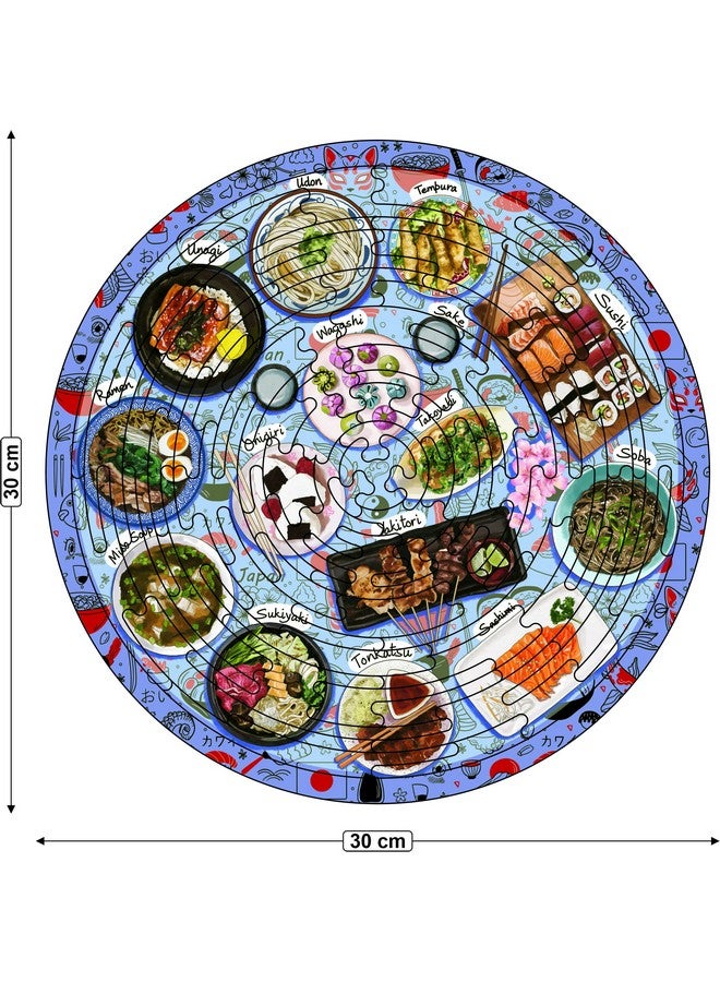 Webby Noozles Japanese Food Wooden Puzzle, 70 Pcs for Boys and Girls - Image 5