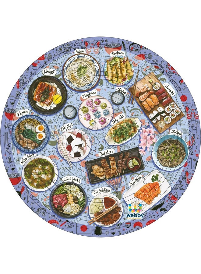 Webby Noozles Japanese Food Wooden Puzzle, 70 Pcs for Boys and Girls - Image 2