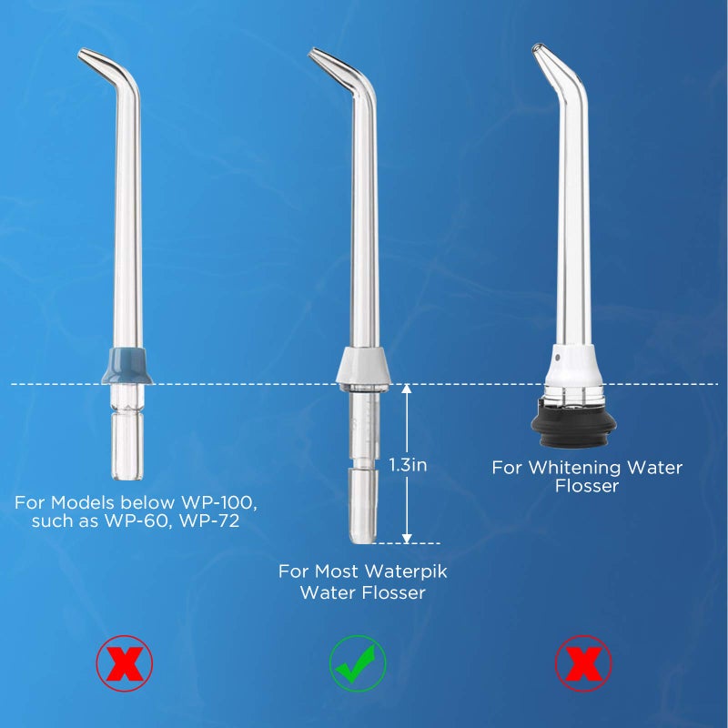 Oralphi Replacement Tips for Waterpik Water Flosser (2 Classic Jet Tips + 2 Orthodontic Tips + 2 Plaque Chaser Tips+ Storage Case Combo) - Image 4