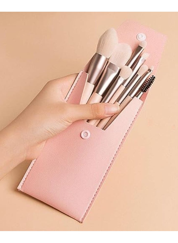 MIRFA 08 - PCS Makeup Brush Set, Professional Premium Synthetic Makeup Brushes, Eyeshadows, Foundation Powder High Light Blushes, Makeup Brush Set with Matte Plastic Handle and Bag for women beauty  - Image 1