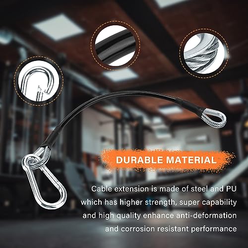 ArrogantF 10" Gym Cable Extension Compatible with Bowflex Home Gym Accessories,for LAT/Tricep Pull Down and Leg Extensions Machine - Image 5