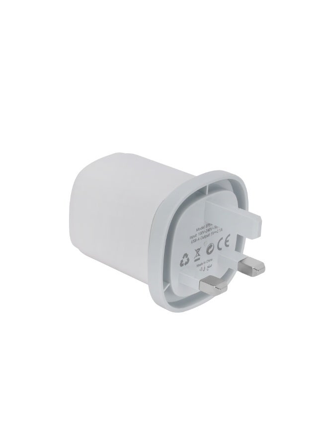 Epsilon Epsilon Wall Charger- Dual USB Ports, 2.1A Max Current/ Smart Charging with Protection Features, Indicator Light/ Low Power Consumption, Compact and Durable | EPSWC242 | White - Image 4