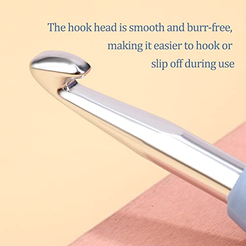 QMNNMA 7 mm Crochet Hook, Ergonomic Handle for Arthritic Hands, Extra Long  Knitting Needles for Beginners and Crocheting Yarn (7 mm) - Image 4