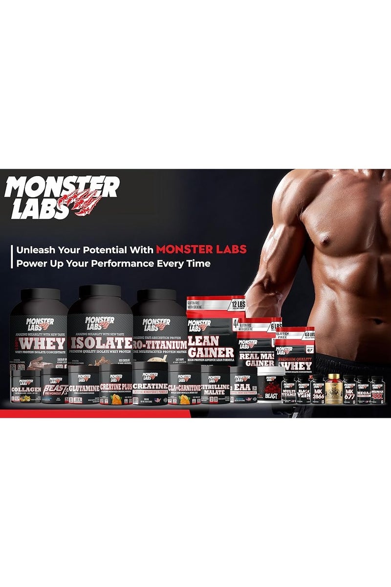 Monster Labs 100% Isolate 5 lbs - Premium Quality Isolate Whey Protein (Rich Chocolate) - Image 4
