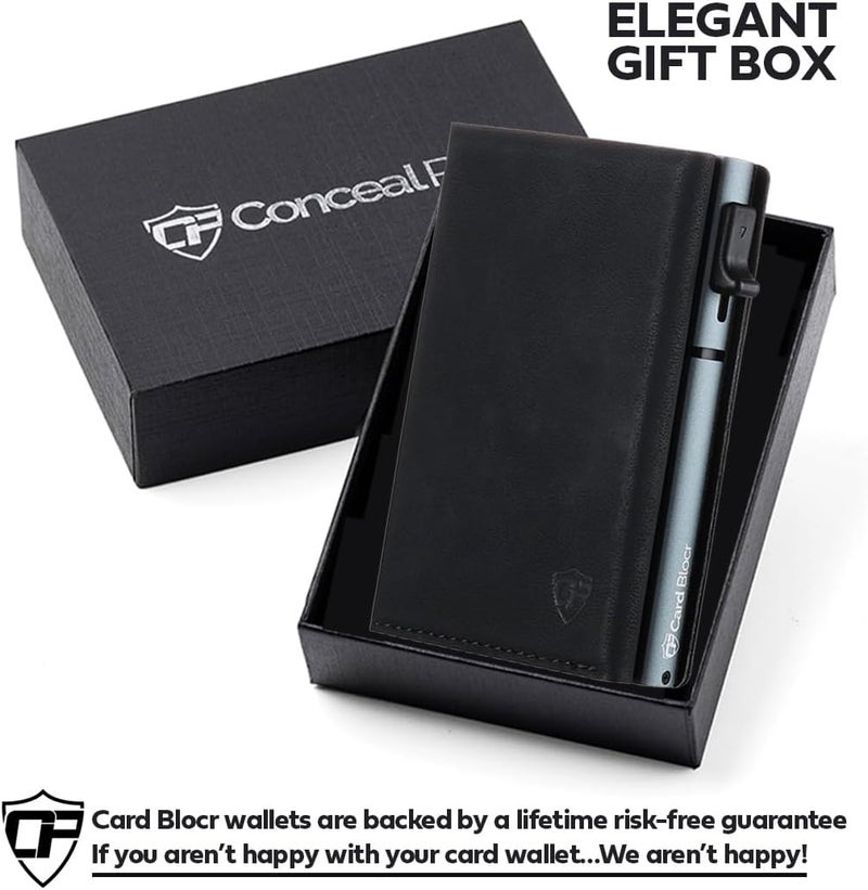 Conceal Plus Smart Pop Up Wallet for Men | RFID Blocking Minimalist Slim Wallet with Card Ejector | PU Leather Front Pocket Wallet | Compact Travel Card Holder for 4-6 Cards & Cash - Image 5