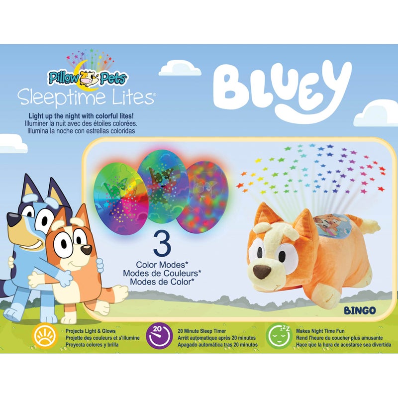 Pillow Pets 11"" BBC Studios Bingo Sleeptime Light - Plush Toy Stuffed Animal - Soft Pillow - Image 3