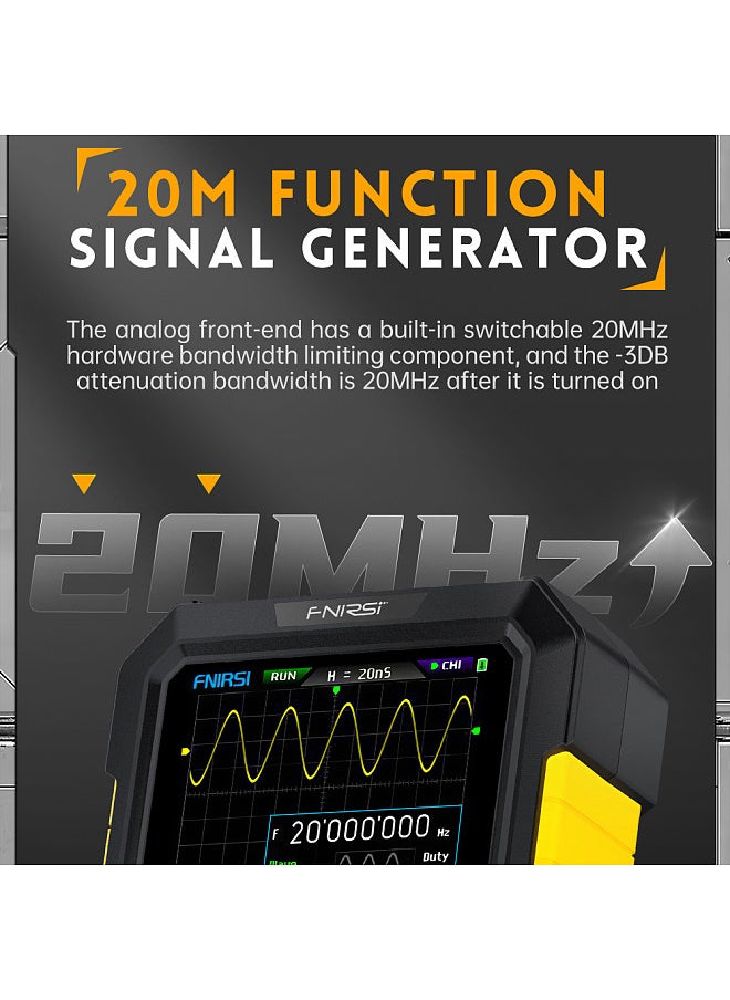 Handheld Fluorescent Digital Oscilloscope Dual-channel 2in1 Portable Oscilloscope 20M Signal Generator Multifunctional Instrument