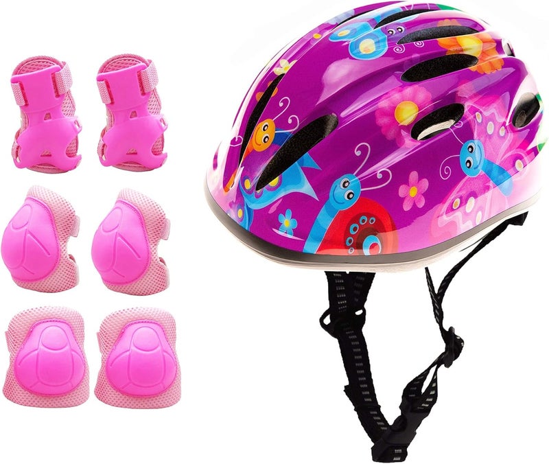 BeBeFun Girl Helmet for Bike,Kids Bike Pink Helmet for Girls Approximately Ages 3-10 Years Adjuastable and Multi-Sport, from Toddler to Kids CPSC Certicated - Image 1