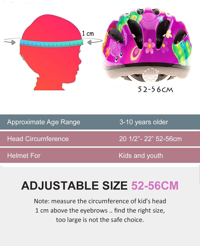 BeBeFun Girl Helmet for Bike,Kids Bike Pink Helmet for Girls Approximately Ages 3-10 Years Adjuastable and Multi-Sport, from Toddler to Kids CPSC Certicated - Image 5