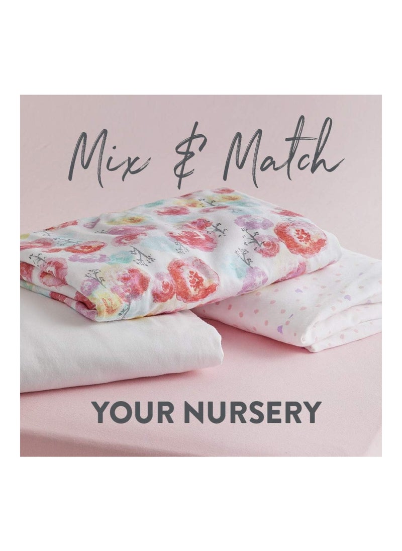 HonestBaby Baby Organic Cotton Fitted Crib Sheet Wearable Blanket, Rose Blossom, One Size  - Image 5