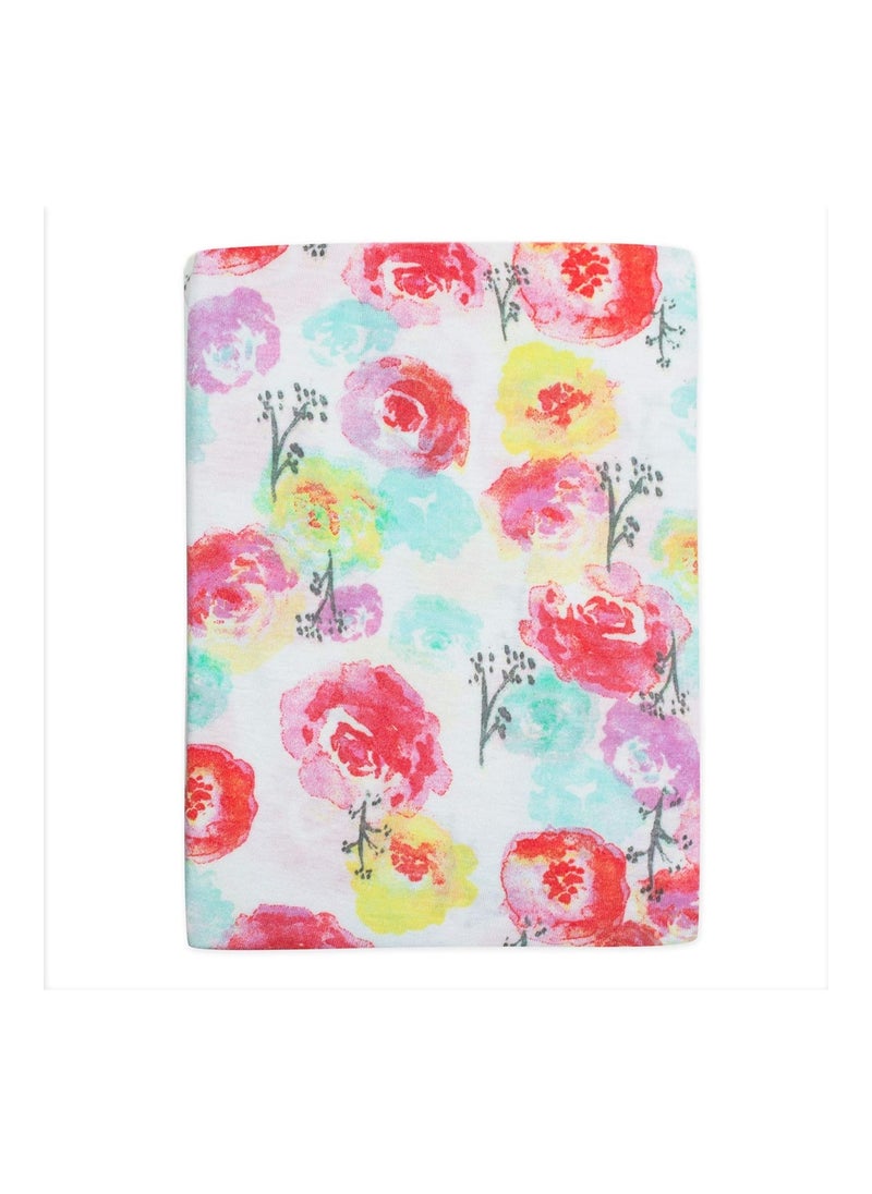 HonestBaby Baby Organic Cotton Fitted Crib Sheet Wearable Blanket, Rose Blossom, One Size  - Image 3