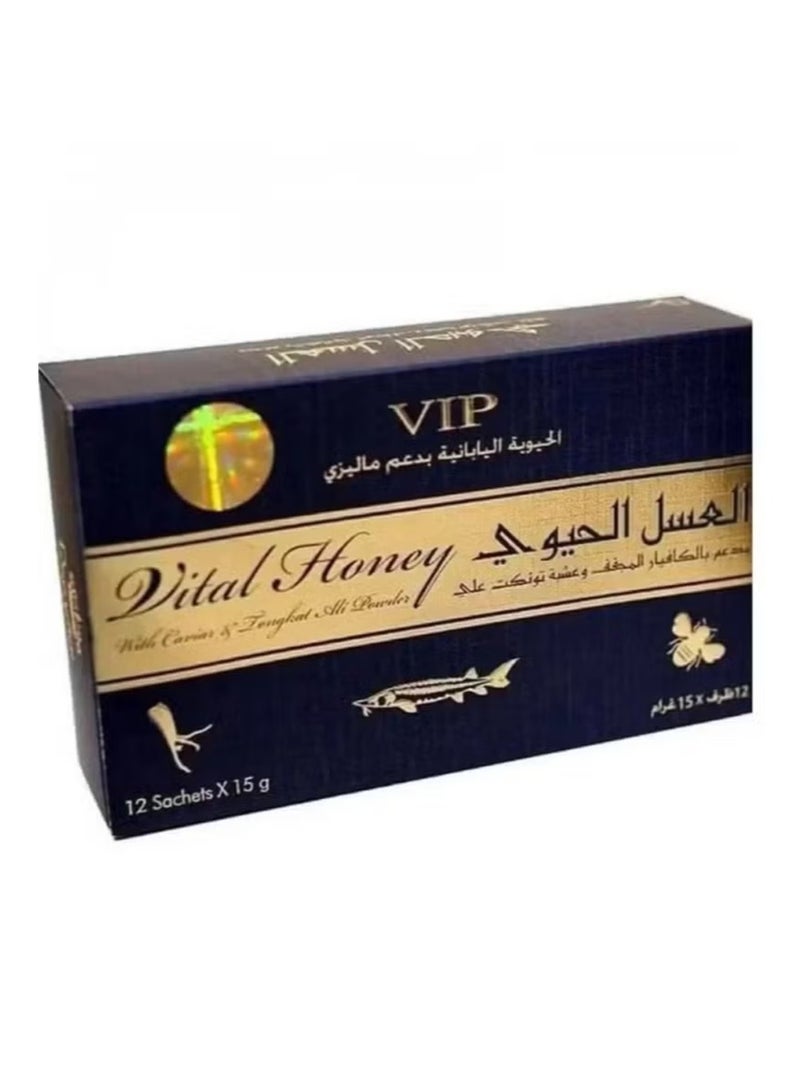 في آي بي عسل ماليزي عضوي ١٢ كيس ١٥ جم