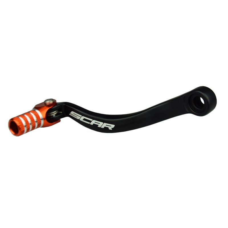 SCAR Folding Gear Shift Lever Shifter Pedal Forged Compatible with KTM SX EXC XC XCW XCF 125SX 150SX 200SX 125 150 200 250 350 9015 Orange - Image 2