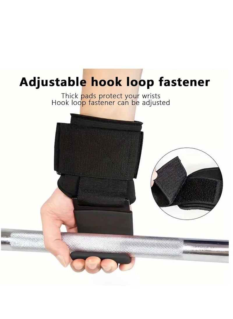 Generic COOLBABY Weight Lifting Hooks with Wrist Wraps, Heavy Duty Padded Grip Support, Non-Slip Neoprene Wrist Guard for Deadlifts, Pull-Ups, Gym Strength Training for Men and Women, 1 Pair  - Image 3