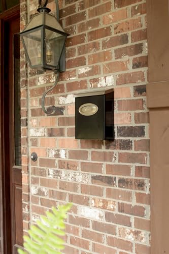 Architectural Mailboxes Designer™ Locking, Vertical Wall-Mounted Mailbox for Outside, Modern Metal Galvanized Steel Medium Mail Box with Lock and Key Drop Box, Black with Optional Mail Emblem - Image 5