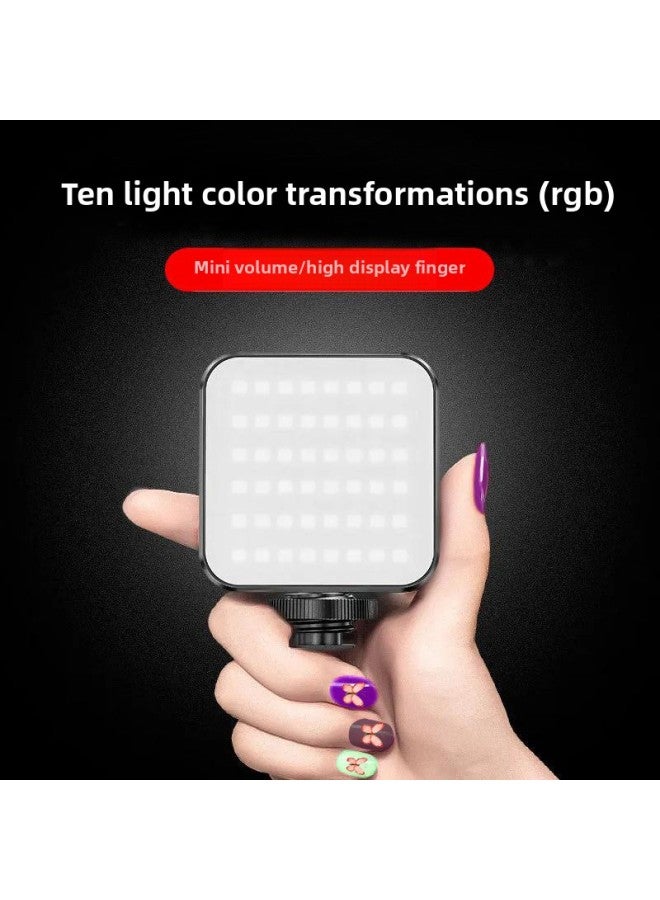 إسكدنيا بقعة مؤتمر فيديو سطح المكتب ملء الضوء البث عبر الإنترنت منتجات LED التصوير الفوتوغرافي ضوء RGB المحمولة ملء الضوء اللون: 49 مصباح ثنائي اللون (البطارية) - Image 2