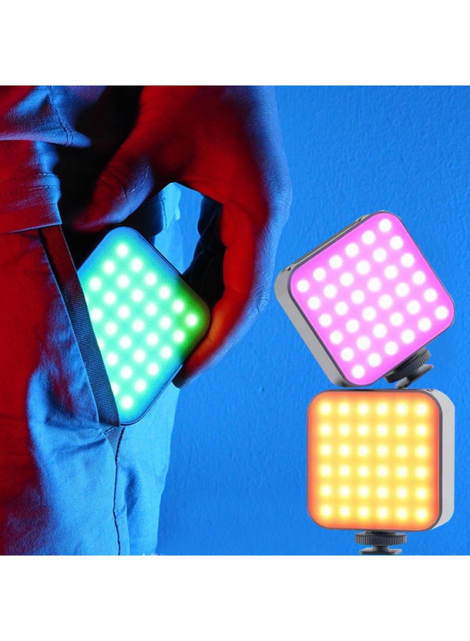 إسكدنيا بقعة مؤتمر فيديو سطح المكتب ملء الضوء البث عبر الإنترنت منتجات LED التصوير الفوتوغرافي ضوء RGB المحمولة ملء الضوء اللون: 49 مصباح ثنائي اللون (البطارية) - Image 3