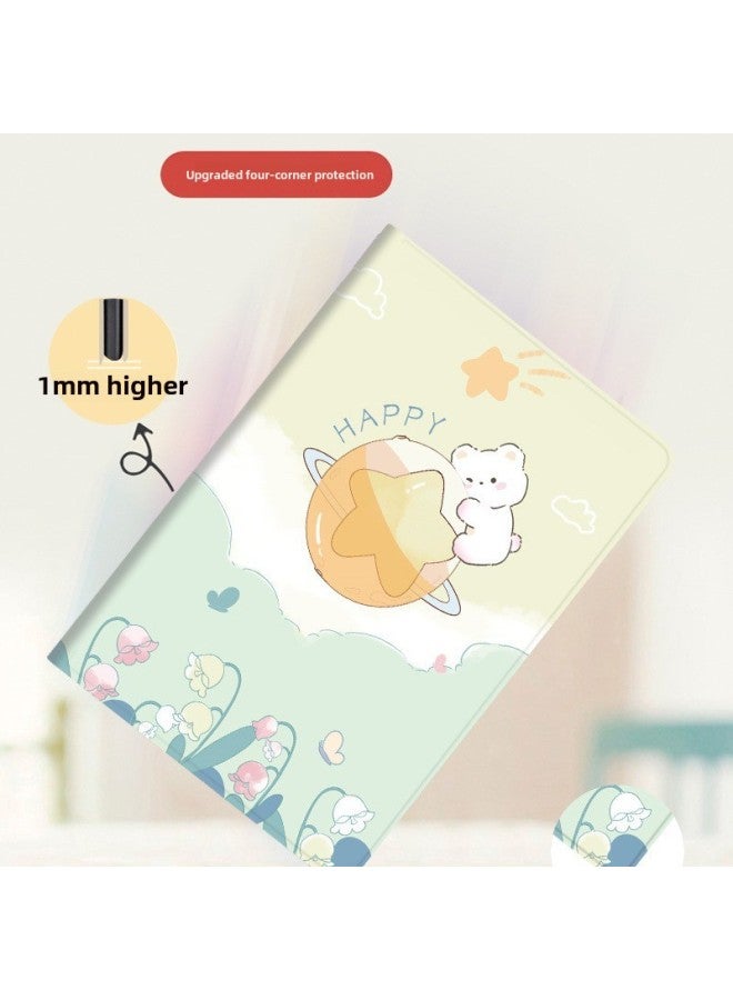Applicable Small Tablet K16 Protective Case S12 Smart Learning Machine Computer Leather Case G12 Soft Case G16 All-inclusive Cartoon-Color:Spring Outing Rabbit-Applicable Model:Small Degree Learning Machine G16/G16Pro  - Image 4