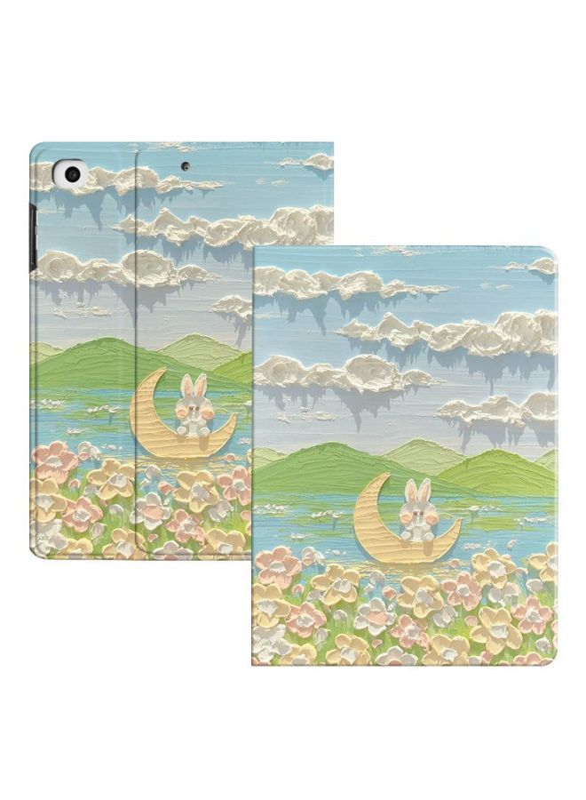 Applicable Small Tablet K16 Protective Case S12 Smart Learning Machine Computer Leather Case G12 Soft Case G16 All-inclusive Cartoon-Color:Spring Outing Rabbit-Applicable Model:Small Degree Learning Machine G16/G16Pro  - Image 1