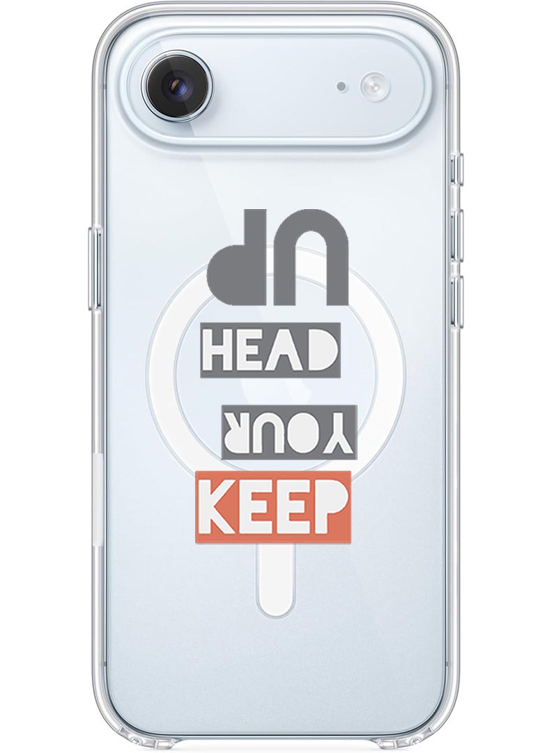 Theodor Magnetic Case for Apple iPhone 17 Air Compatible with MagSafe Wireless Charging, Shockproof Phone Bumper Cover - Keep your head up - Image 1